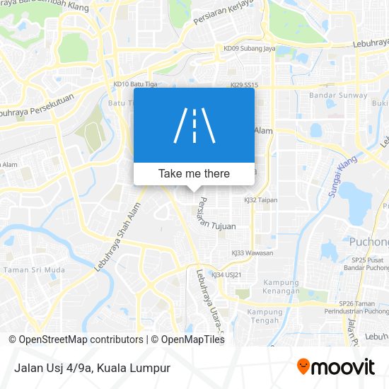Peta Jalan Usj 4/9a