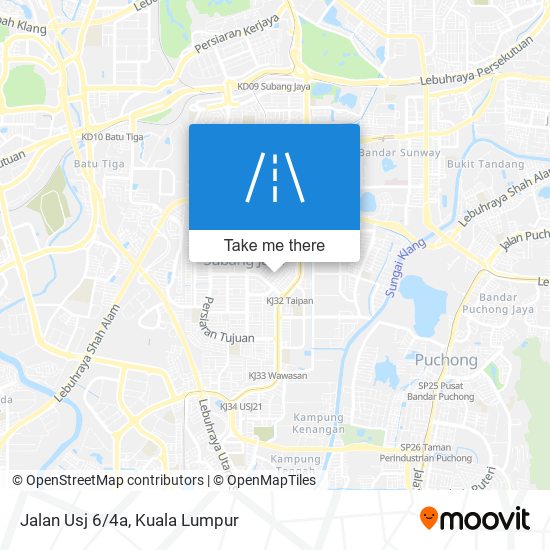 Jalan Usj 6/4a map