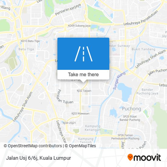 Jalan Usj 6/6j map