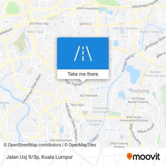 Jalan Usj 9/3p map