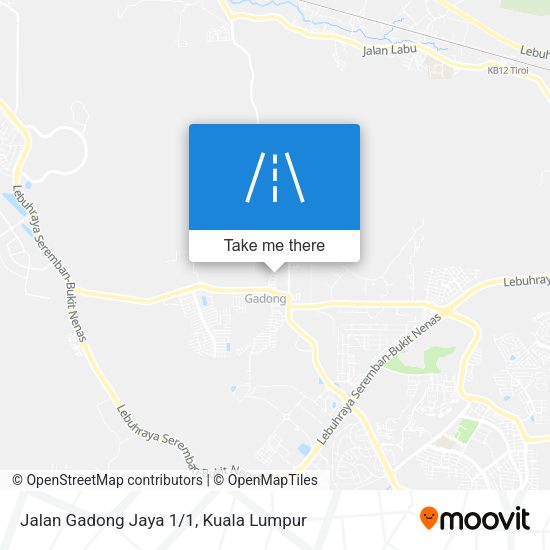 Peta Jalan Gadong Jaya 1/1