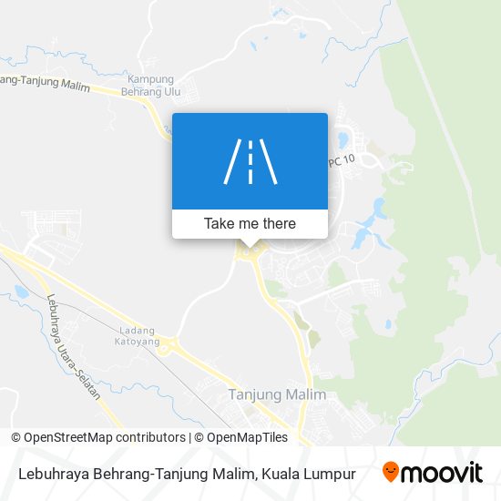 Peta Lebuhraya Behrang-Tanjung Malim