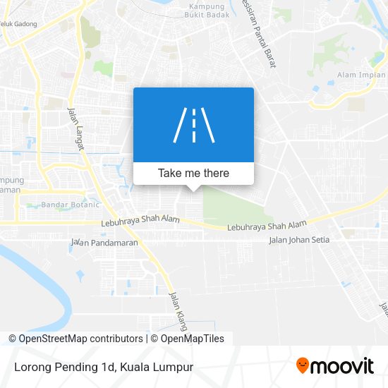 Lorong Pending 1d map