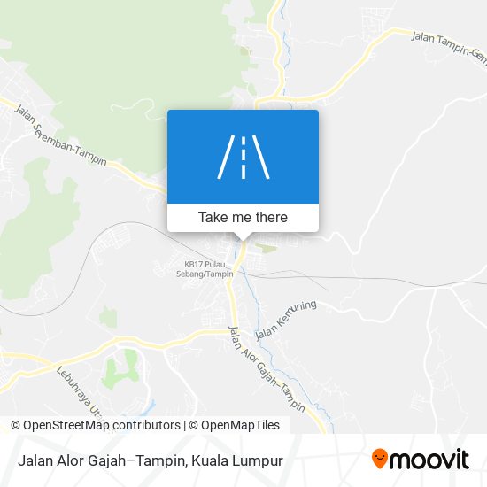 Jalan Alor Gajah–Tampin map