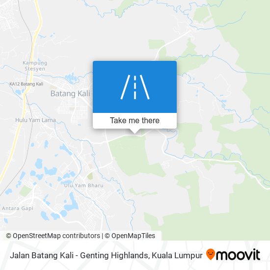 Jalan Batang Kali - Genting Highlands map