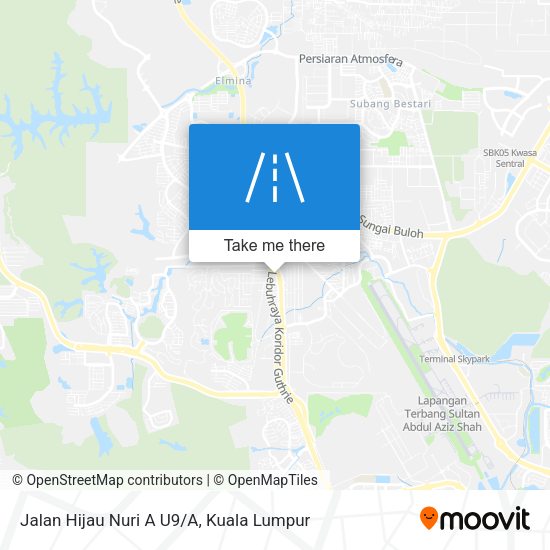 Jalan Hijau Nuri A U9/A map