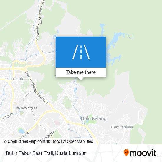 Bukit Tabur East Trail map