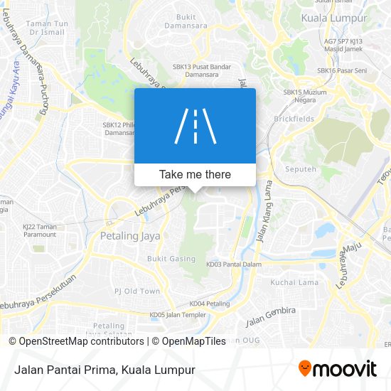 Peta Jalan Pantai Prima
