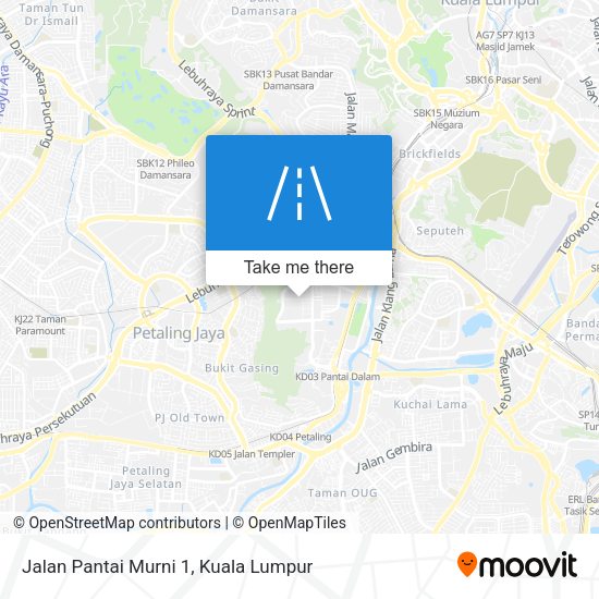 Peta Jalan Pantai Murni 1