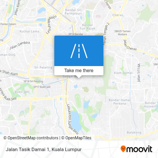 Jalan Tasik Damai 1 map