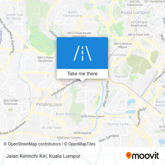 Jalan Kerinchi Kiri map
