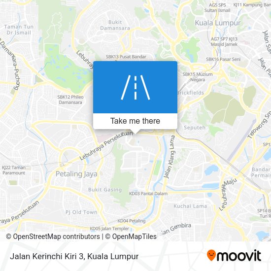 Peta Jalan Kerinchi Kiri 3