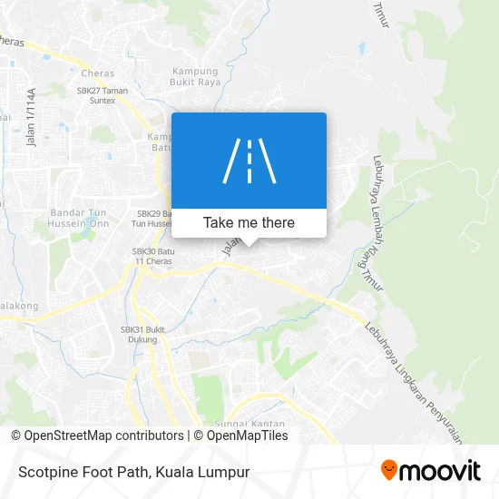 Scotpine Foot Path map