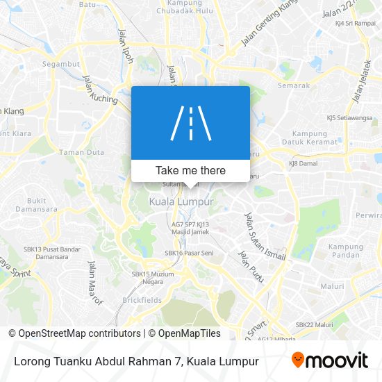 Peta Lorong Tuanku Abdul Rahman 7