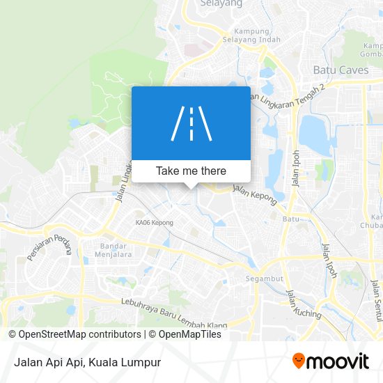 Jalan Api Api map