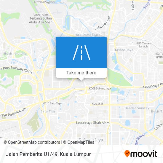 Jalan Pemberita U1/49 map