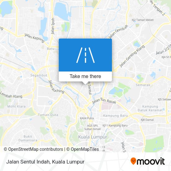 Peta Jalan Sentul Indah