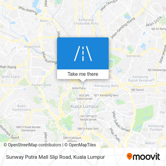 Sunway Putra Mall Slip Road map