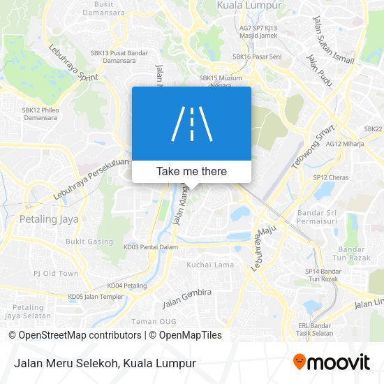 Jalan Meru Selekoh map