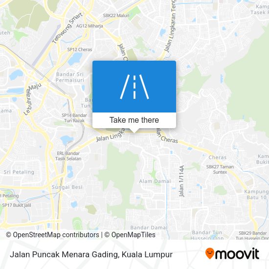 Peta Jalan Puncak Menara Gading