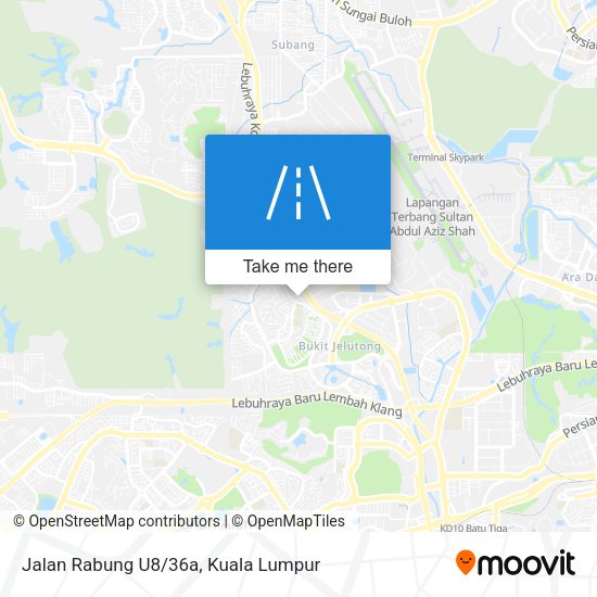 Peta Jalan Rabung U8/36a