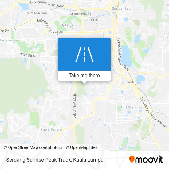 Serdang Sunrise Peak Track map