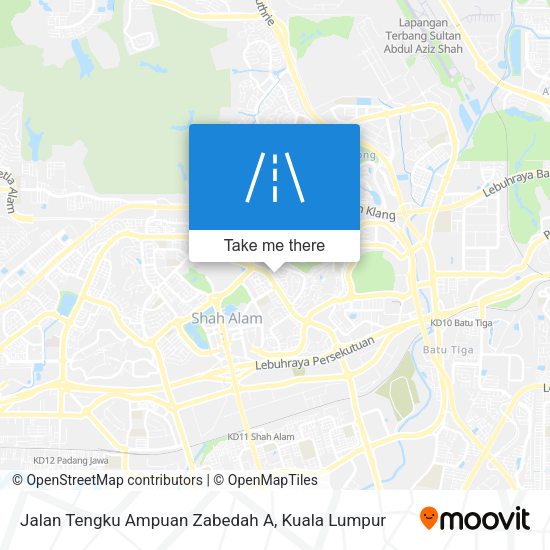 Peta Jalan Tengku Ampuan Zabedah A