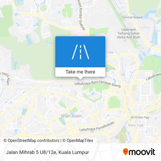 Jalan Mihrab 5 U8/12e map