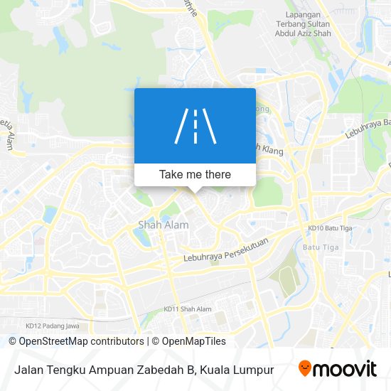Peta Jalan Tengku Ampuan Zabedah B