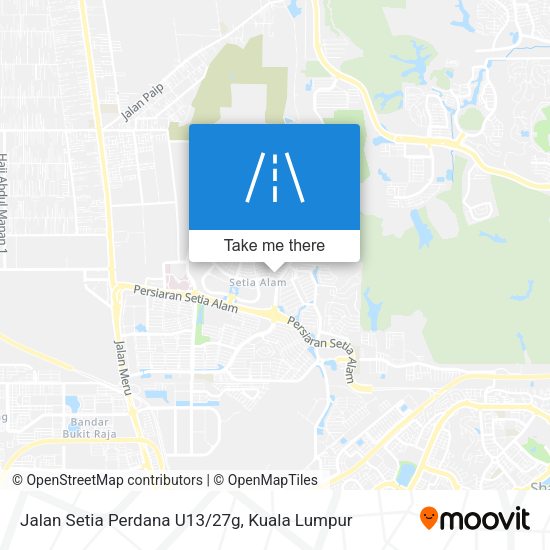 Jalan Setia Perdana U13/27g map