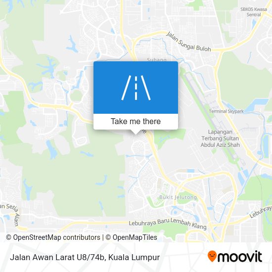 Jalan Awan Larat U8/74b map
