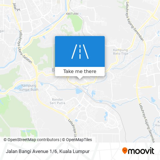 Peta Jalan Bangi Avenue 1/6