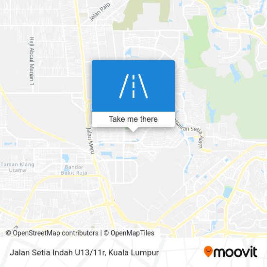 Jalan Setia Indah U13/11r map