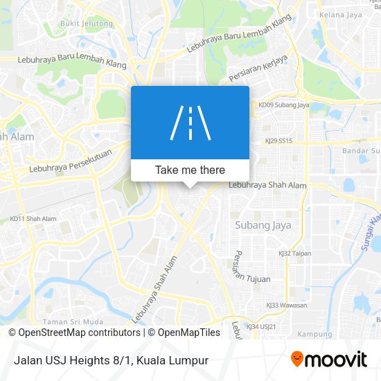 Peta Jalan USJ Heights 8/1