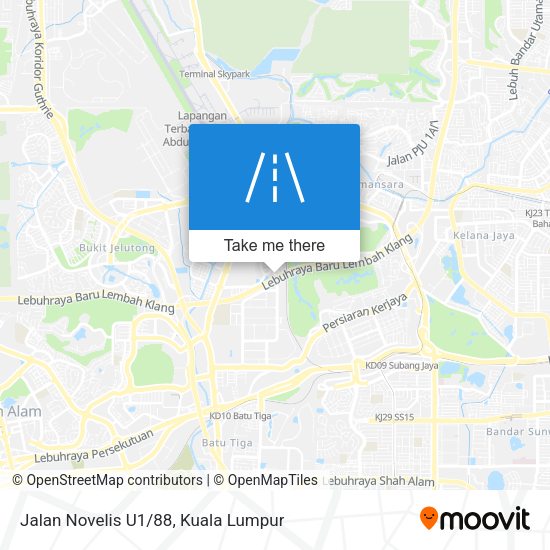 Jalan Novelis U1/88 map
