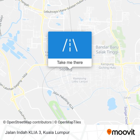Jalan Indah KLIA 3 map