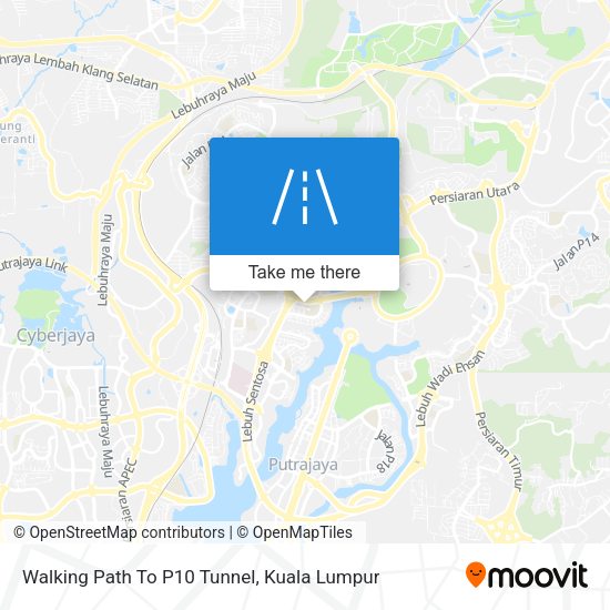 Walking Path To P10 Tunnel map