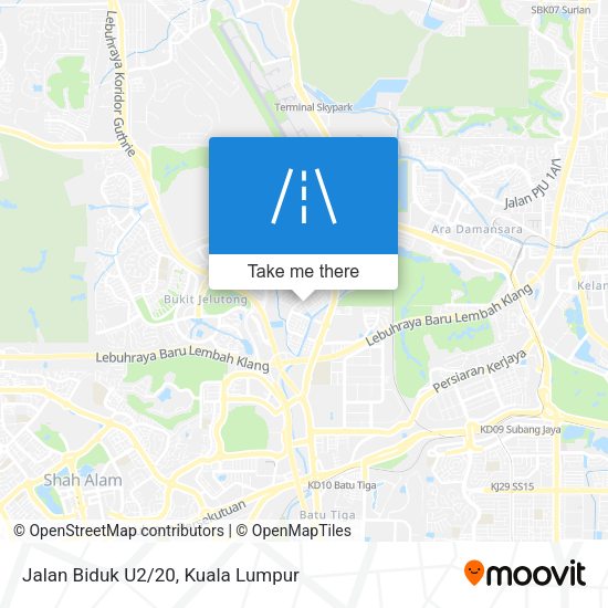 Jalan Biduk U2/20 map