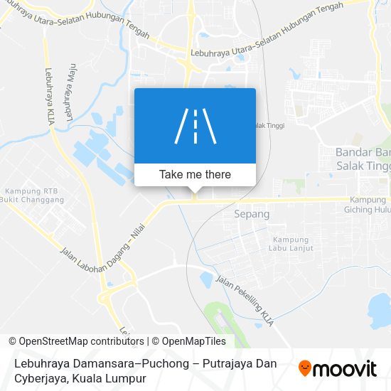 Lebuhraya Damansara‒Puchong ‒ Putrajaya Dan Cyberjaya map