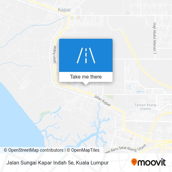 Peta Jalan Sungai Kapar Indah 5e