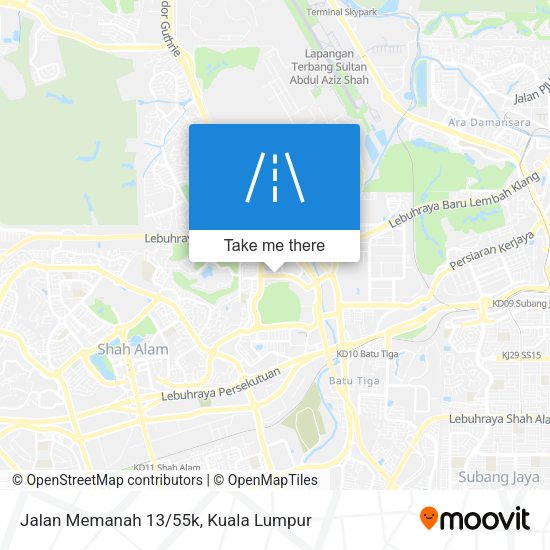Peta Jalan Memanah 13/55k