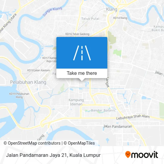 Peta Jalan Pandamaran Jaya 21