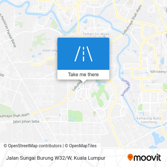 Jalan Sungai Burung W32/W map