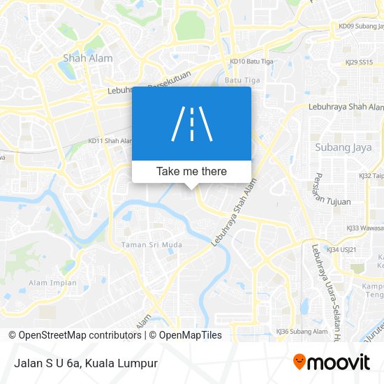 Jalan S U 6a map