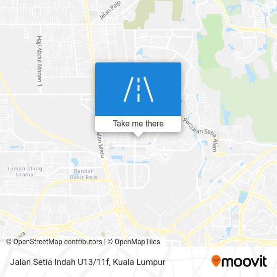 Jalan Setia Indah U13/11f map