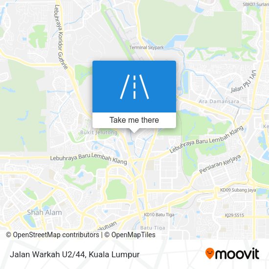 Jalan Warkah U2/44 map