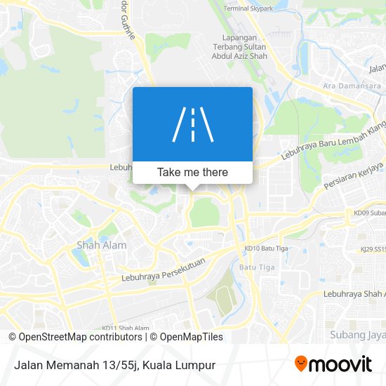 Peta Jalan Memanah 13/55j