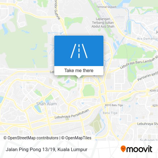 Jalan Ping Pong 13/19 map