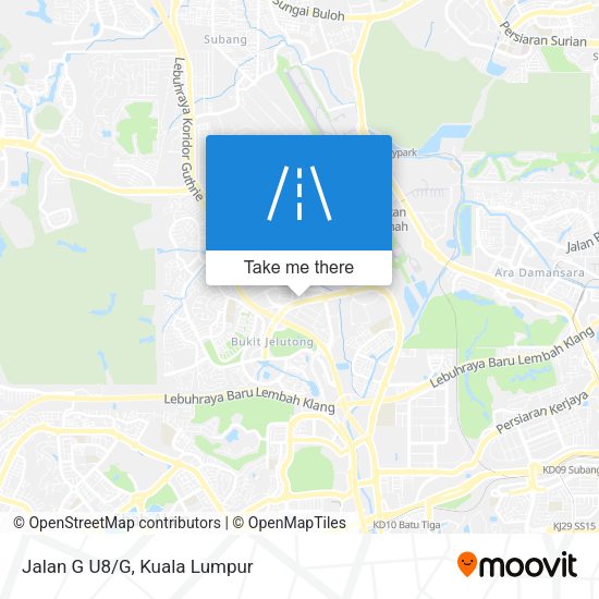 Jalan G U8/G map