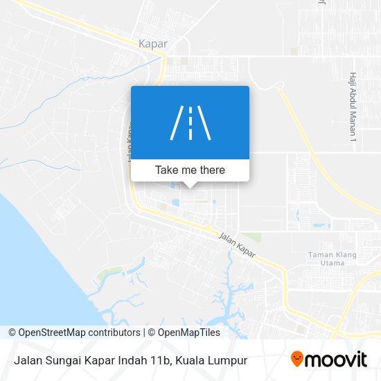Peta Jalan Sungai Kapar Indah 11b